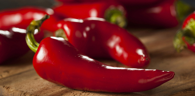 The spicy pepper, capsaicin, sits on a kitchen counter