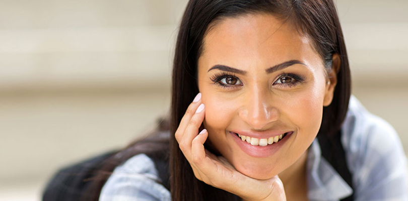 Woman is paying attention to a conversation