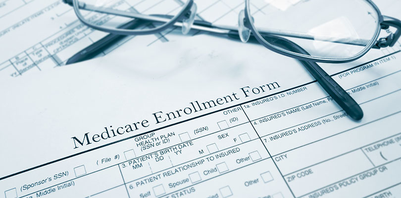 A Medicare enrollment form