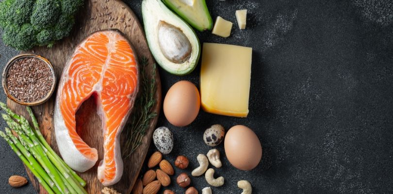 Foods that are found in a keto diet.