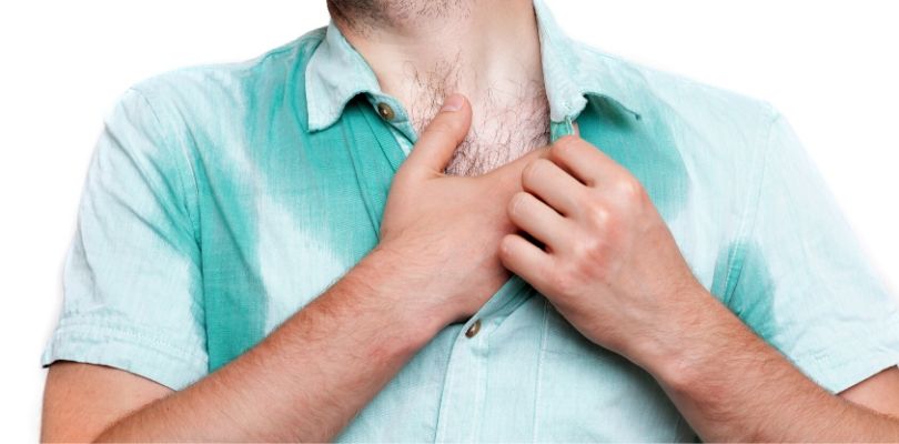 Excessive sweating can be caused by health conditions and diet choices.
